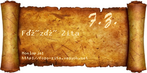 Főző Zita névjegykártya